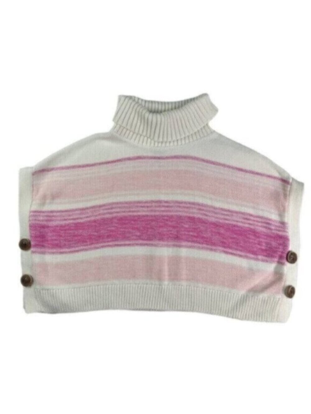 Baby GAP | Cream & Pink Stripe Cowl Neck Toddler Girl's Poncho Size 5T